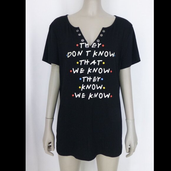 Friends TV Show "They Don't Know That We Know, They Know, We Know" T-Shirt - Picture 2 of 11